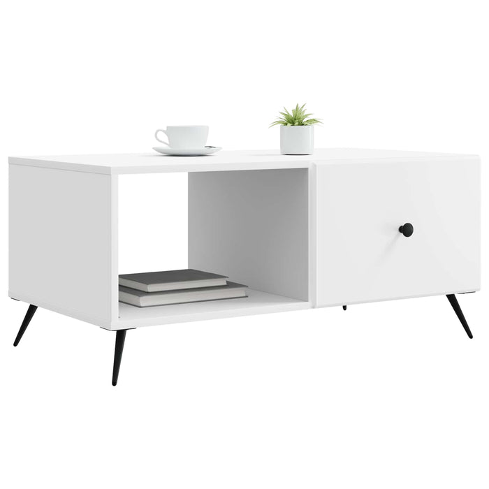 Masă de cafea Alb 90 x 50 x 40 cm Lemn prelucrat - WALTI WALTI