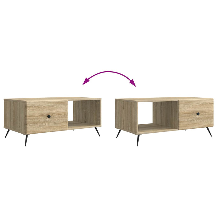 Masă de cafea Stejar Sonoma 90 x 50 x 40 cm Lemn prelucrat - WALTI WALTI