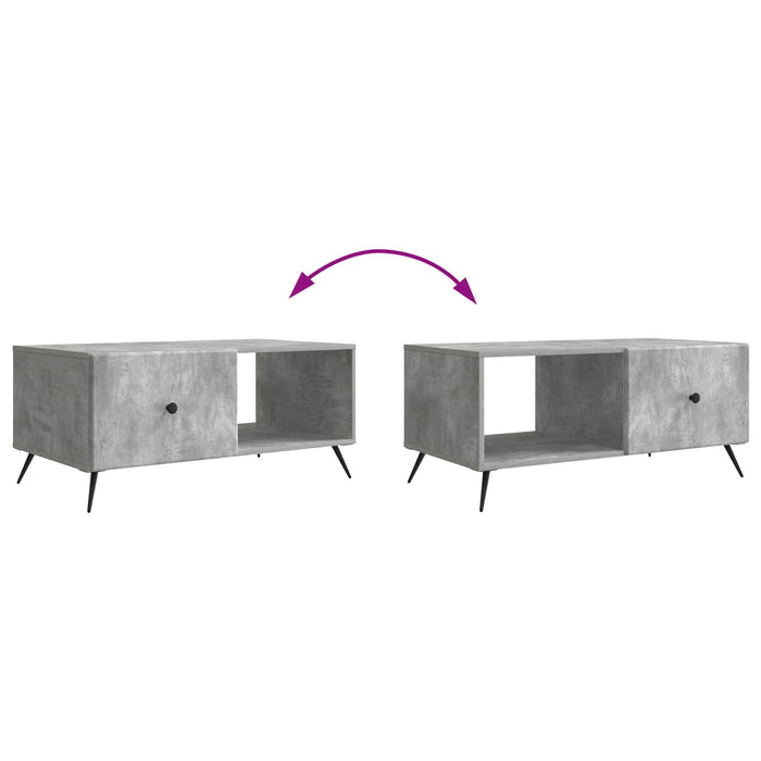 Masă de cafea Gri Beton 90 x 50 x 40 cm Lemn prelucrat - WALTI WALTI