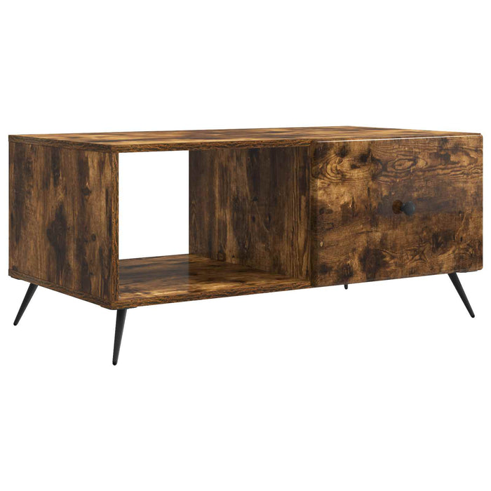 Masă de cafea Stejar fumuriu 90 x 50 x 40 cm Lemn prelucrat - WALTI WALTI