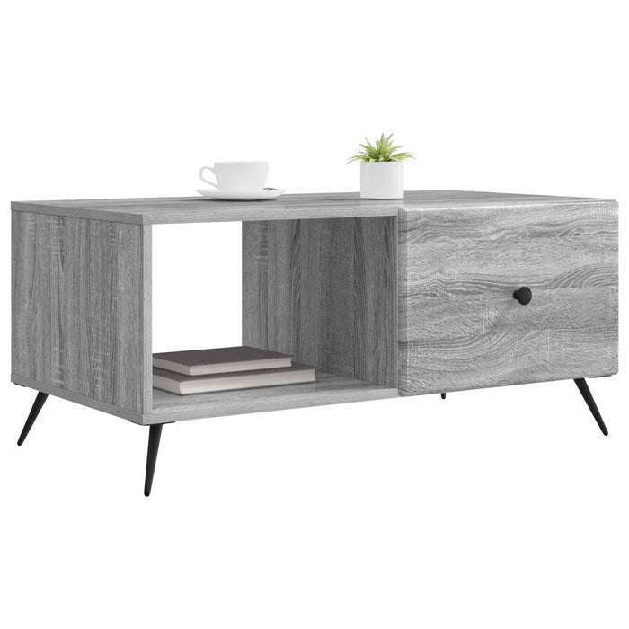 Masă de cafea Sonoma gri 90 x 50 x 40 cm Lemn prelucrat - WALTI WALTI