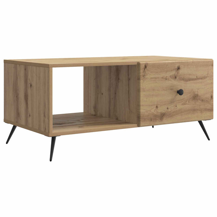 Masă de cafea Stejar Artizanal 90 x 50 x 40 cm Lemn prelucrat - WALTI WALTI