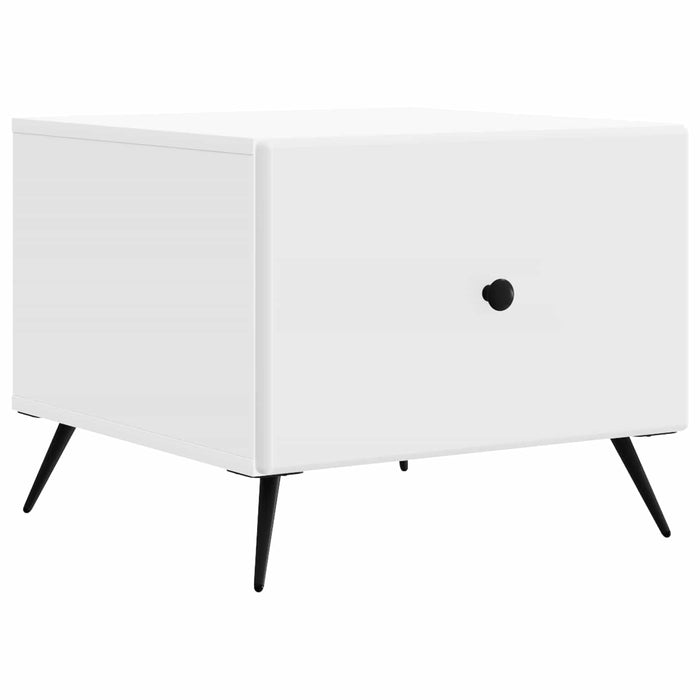 Masă de cafea cu sertar Alb 49 x 50 x 40 cm Lemn prelucrat - WALTI WALTI