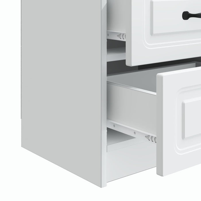 Dulap de noapte Alb 43 x 34,5 x 44,5 cm Lemn prelucrat - WALTI WALTI