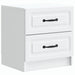 Dulap de noapte Alb 43 x 34,5 x 44,5 cm Lemn prelucrat - WALTI WALTI