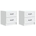 Dulap de noapte 2 pcs Alb 43 x 34,5 x 44,5 cm Lemn prelucrat - WALTI WALTI
