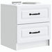 Dulap de noapte 2 pcs Alb 43 x 34,5 x 44,5 cm Lemn prelucrat - WALTI WALTI