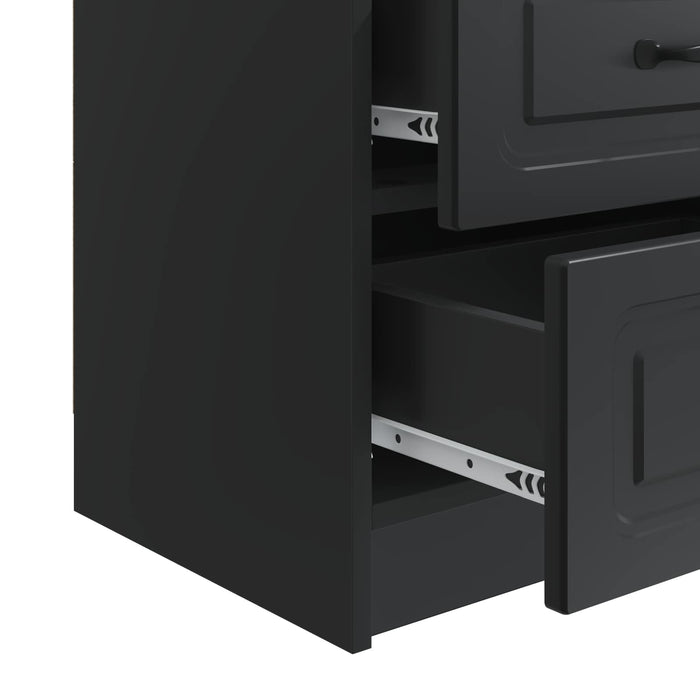 Dulap de noapte Negru 43 x 34,5 x 44,5 cm Lemn prelucrat - WALTI WALTI