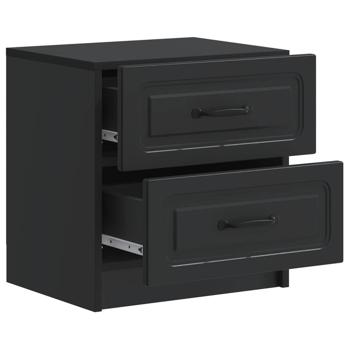 Dulap de noapte Negru 43 x 34,5 x 44,5 cm Lemn prelucrat - WALTI WALTI