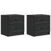 Dulap de noapte 2 pcs Negru 43 x 34,5 x 44,5 cm Lemn prelucrat - WALTI WALTI