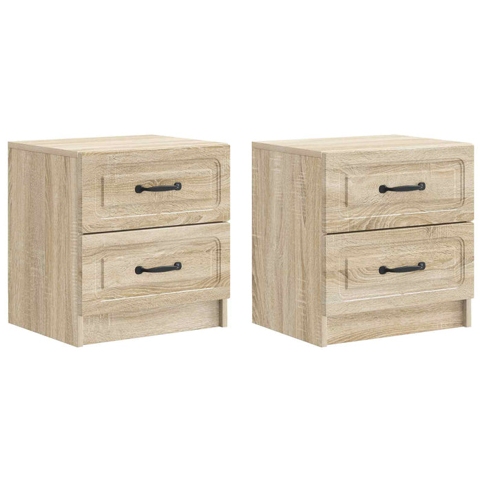 Dulap de noapte 2 pcs Stejar Sonoma 43 x 34,5 x 44,5 cm - WALTI WALTI