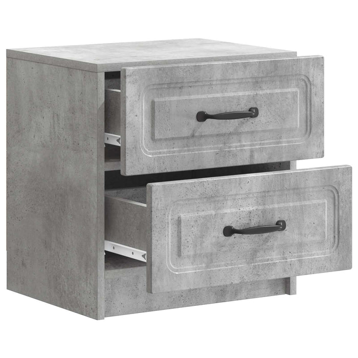 Dulap de noapte Gri Beton 43 x 34,5 x 44,5 cm Lemn prelucrat - WALTI WALTI