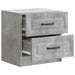 Dulap de noapte Gri Beton 43 x 34,5 x 44,5 cm Lemn prelucrat - WALTI WALTI