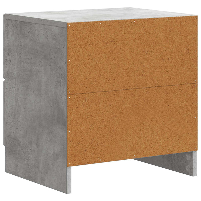 Dulap de noapte cu sertar 2 pcs Gri Beton 43 x 34,5 x 44,5 cm - WALTI WALTI