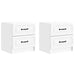 Dulap de noapte 2 pcs Alb foarte lucios 43 x 34,5 x 44,5 cm - WALTI WALTI
