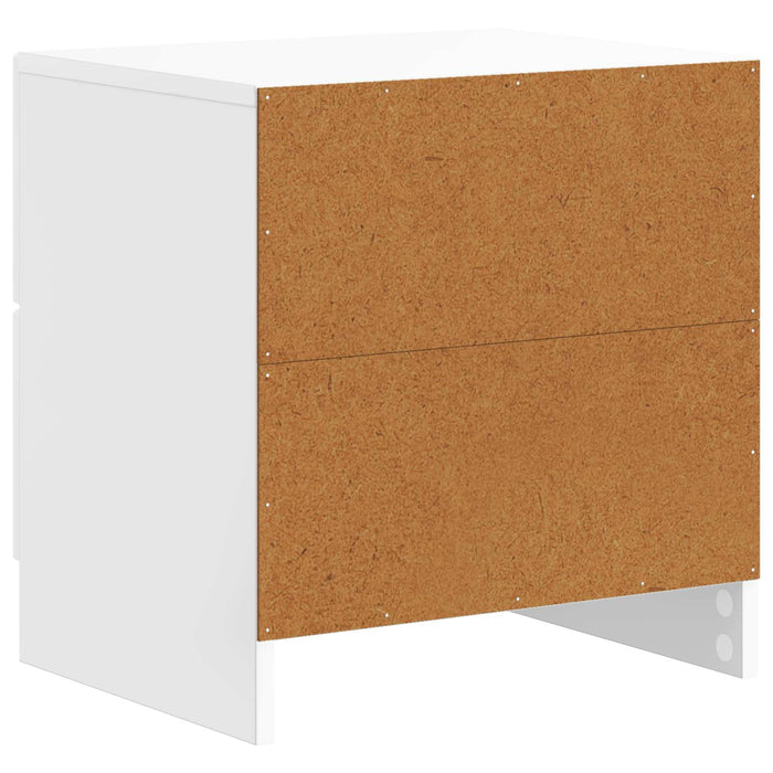 Dulap de noapte 2 pcs Alb foarte lucios 43 x 34,5 x 44,5 cm - WALTI WALTI