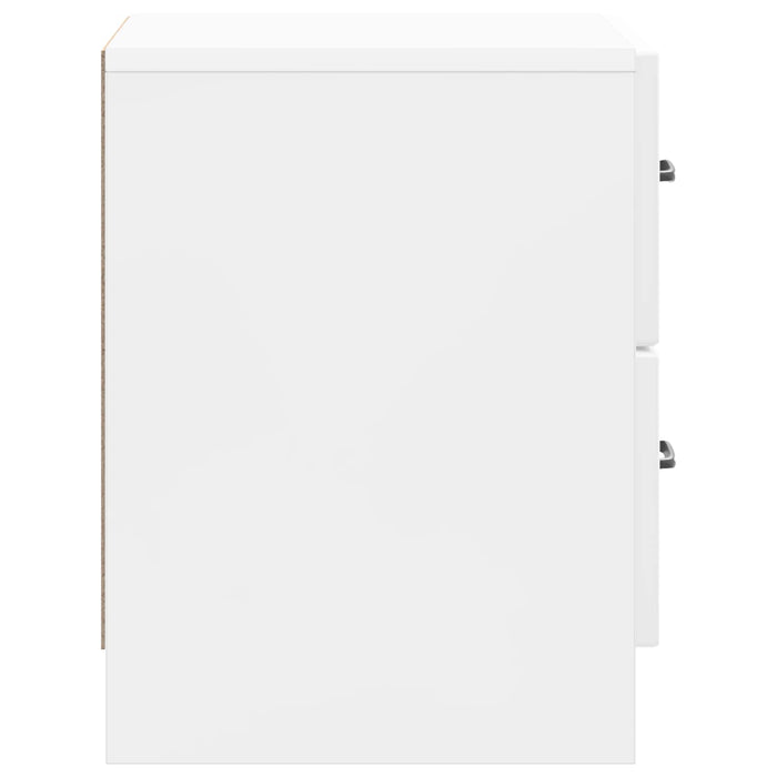 Dulap de noapte 2 pcs Alb foarte lucios 43 x 34,5 x 44,5 cm - WALTI WALTI
