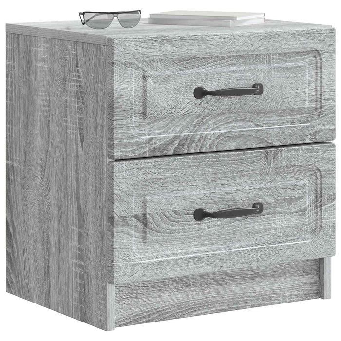 Dulap de noapte Sonoma gri 43 x 34,5 x 44,5 cm Lemn prelucrat - WALTI WALTI