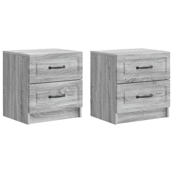 Dulap de noapte cu sertar 2 pcs Sonoma gri 43 x 34,5 x 44,5 cm - WALTI WALTI