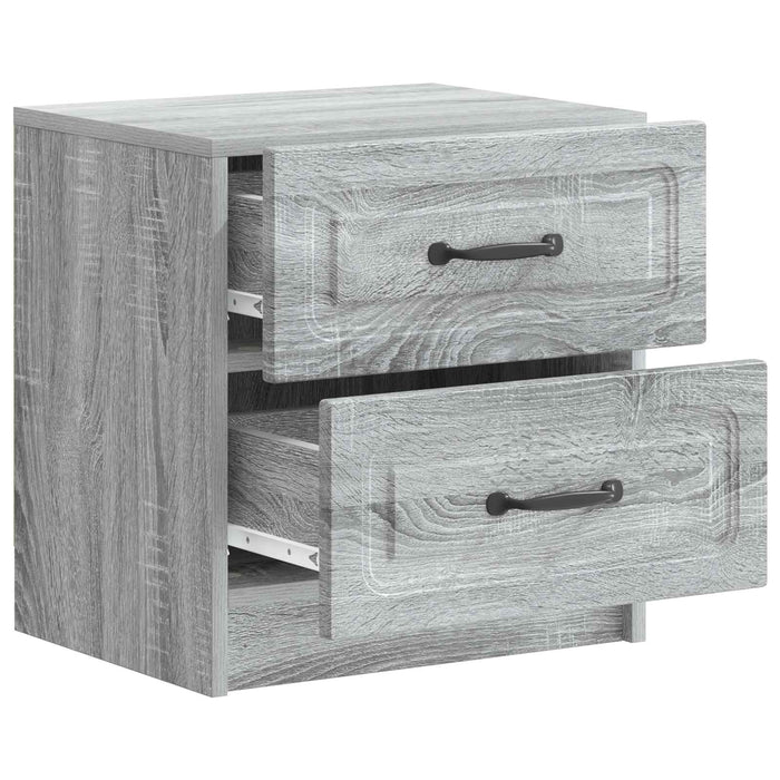 Dulap de noapte cu sertar 2 pcs Sonoma gri 43 x 34,5 x 44,5 cm - WALTI WALTI