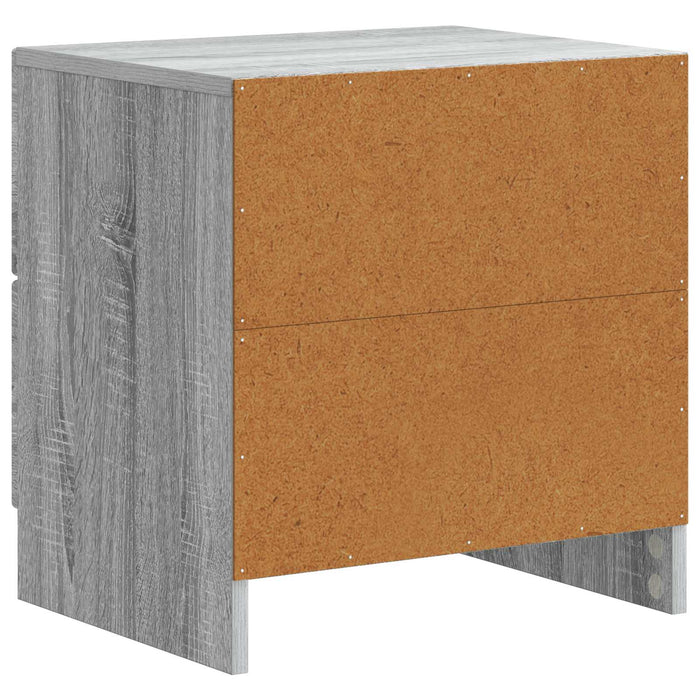 Dulap de noapte cu sertar 2 pcs Sonoma gri 43 x 34,5 x 44,5 cm - WALTI WALTI