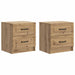 Dulap de noapte 2 pcs Stejar Artizanal 43 x 34,5 x 44,5 cm - WALTI WALTI