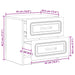 Dulap de noapte 2 pcs Stejar Artizanal 43 x 34,5 x 44,5 cm - WALTI WALTI