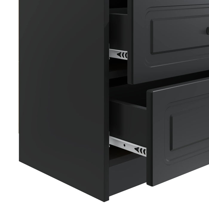 Dulap de noapte Negru 62 x 34,5 x 44,5 cm Lemn prelucrat - WALTI WALTI
