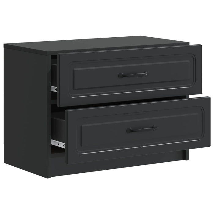 Dulap de noapte Negru 62 x 34,5 x 44,5 cm Lemn prelucrat - WALTI WALTI