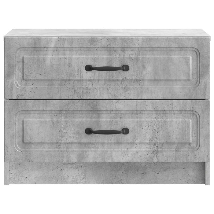 Dulap de noapte Gri Beton 62 x 34,5 x 44,5 cm Lemn prelucrat - WALTI WALTI