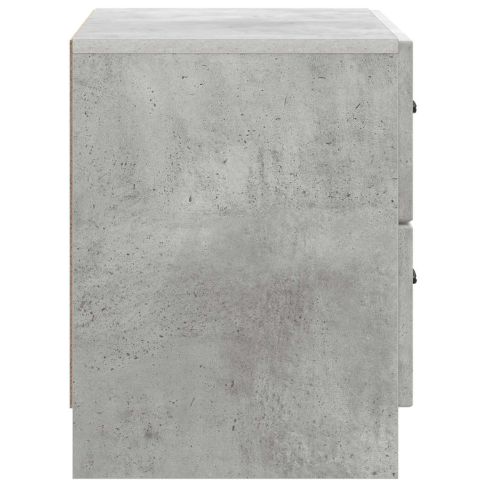 Dulap de noapte Gri Beton 62 x 34,5 x 44,5 cm Lemn prelucrat - WALTI WALTI