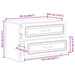 Dulap de noapte cu sertar Alb foarte lucios 62 x 34,5 x 44,5 cm - WALTI WALTI