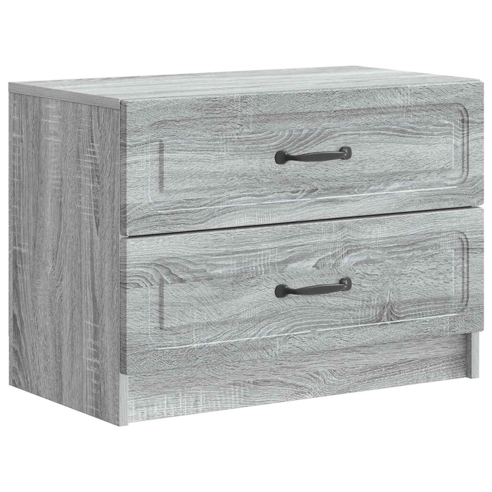 Dulap de noapte Sonoma gri 62 x 34,5 x 44,5 cm Lemn prelucrat - WALTI WALTI