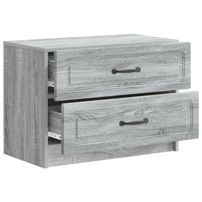 Dulap de noapte Sonoma gri 62 x 34,5 x 44,5 cm Lemn prelucrat - WALTI WALTI