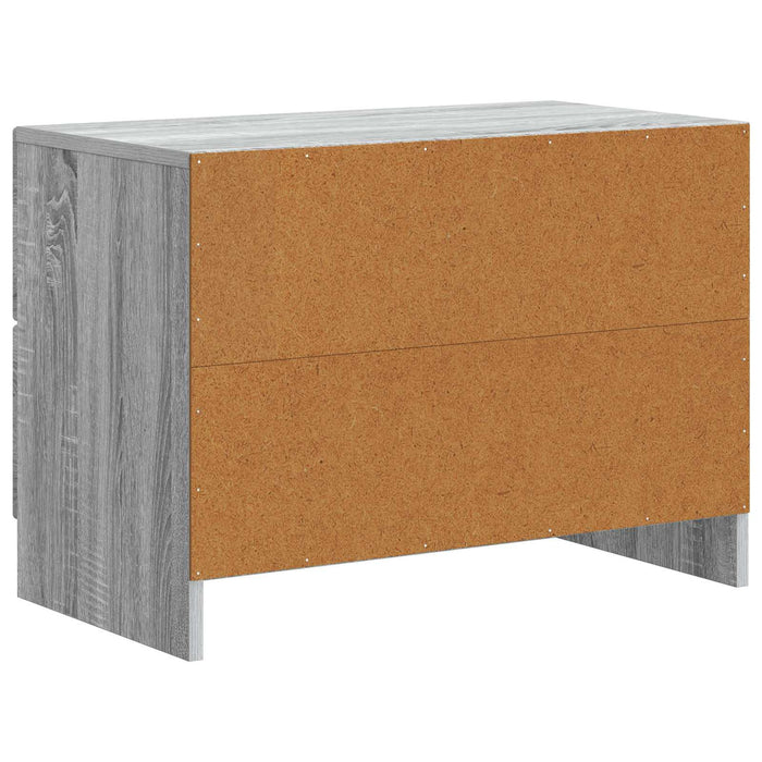 Dulap de noapte Sonoma gri 62 x 34,5 x 44,5 cm Lemn prelucrat - WALTI WALTI