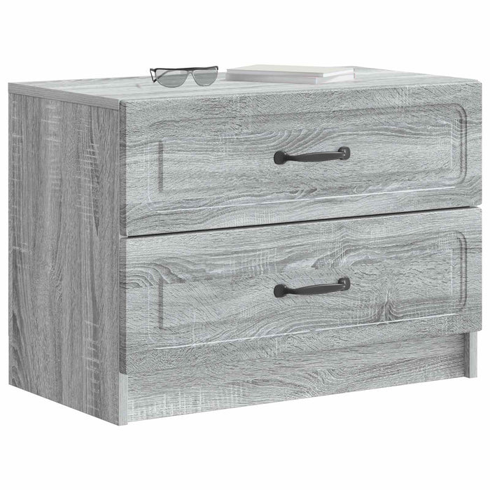 Dulap de noapte Sonoma gri 62 x 34,5 x 44,5 cm Lemn prelucrat - WALTI WALTI