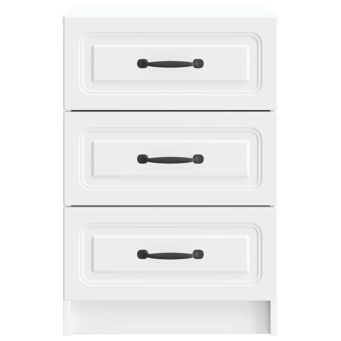 Dulap de noapte cu sertar Alb 43 x 41 x 63,5 cm Lemn prelucrat - WALTI WALTI