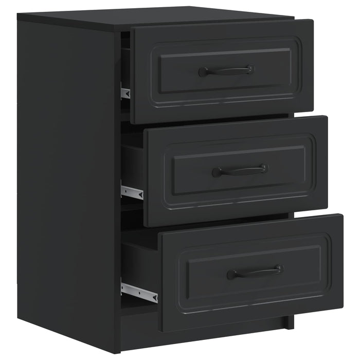 Dulap de noapte Negru 43 x 41 x 63,5 cm Lemn prelucrat - WALTI WALTI