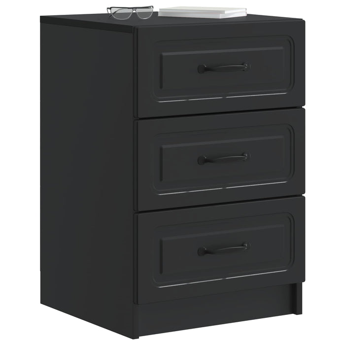 Dulap de noapte Negru 43 x 41 x 63,5 cm Lemn prelucrat - WALTI WALTI