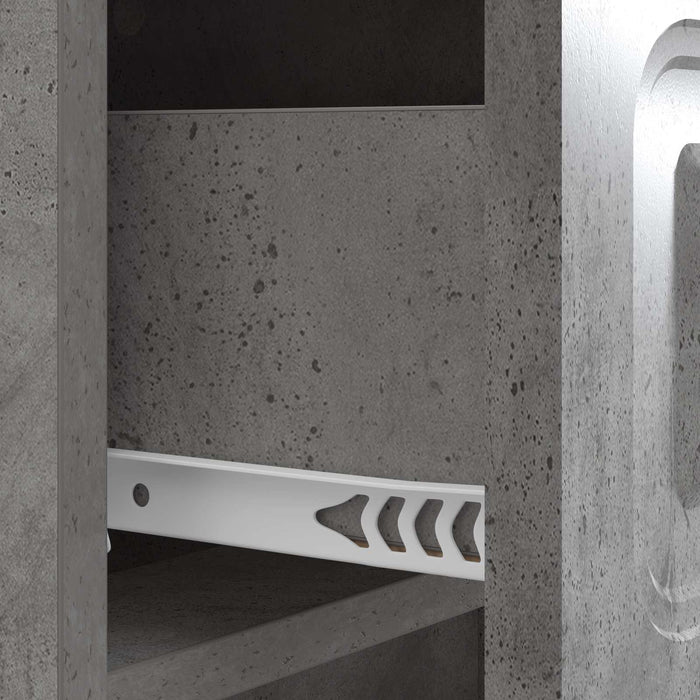 Dulap de noapte Gri Beton 43 x 41 x 63,5 cm Lemn prelucrat - WALTI WALTI