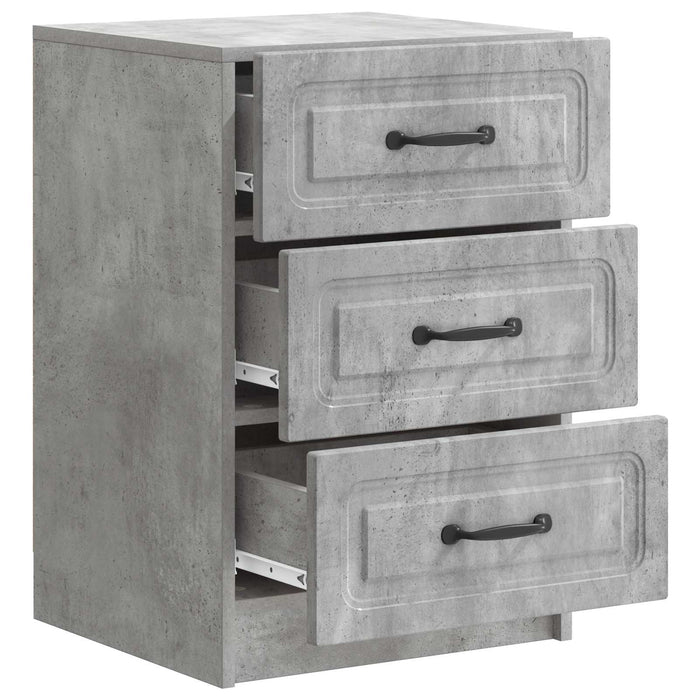 Dulap de noapte Gri Beton 43 x 41 x 63,5 cm Lemn prelucrat - WALTI WALTI