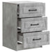 Dulap de noapte Gri Beton 43 x 41 x 63,5 cm Lemn prelucrat - WALTI WALTI