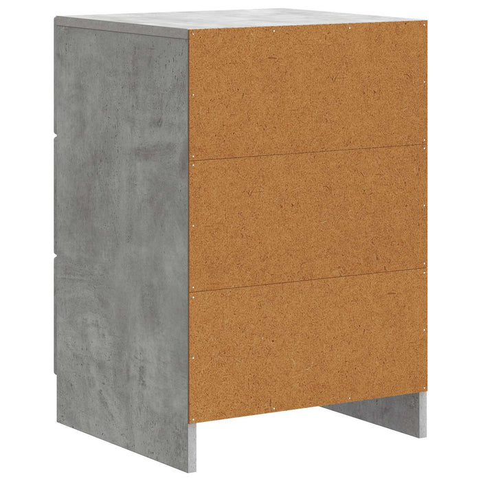 Dulap de noapte Gri Beton 43 x 41 x 63,5 cm Lemn prelucrat - WALTI WALTI