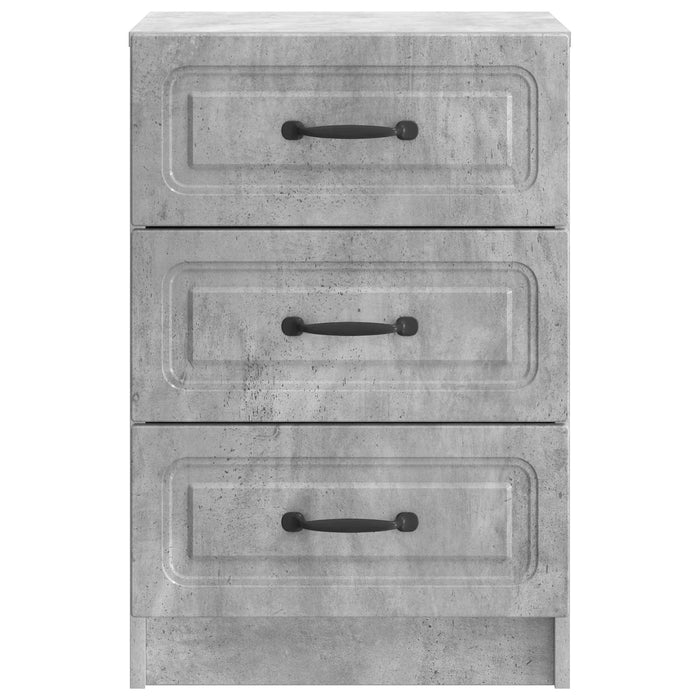 Dulap de noapte Gri Beton 43 x 41 x 63,5 cm Lemn prelucrat - WALTI WALTI