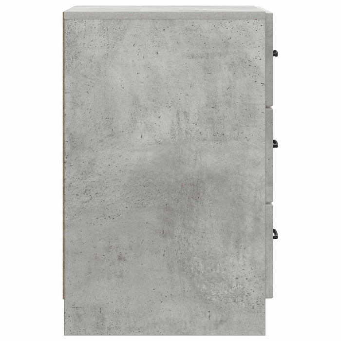 Dulap de noapte Gri Beton 43 x 41 x 63,5 cm Lemn prelucrat - WALTI WALTI