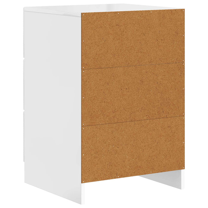 Dulap de noapte cu sertar Alb foarte lucios 43 x 41 x 63,5 cm - WALTI WALTI