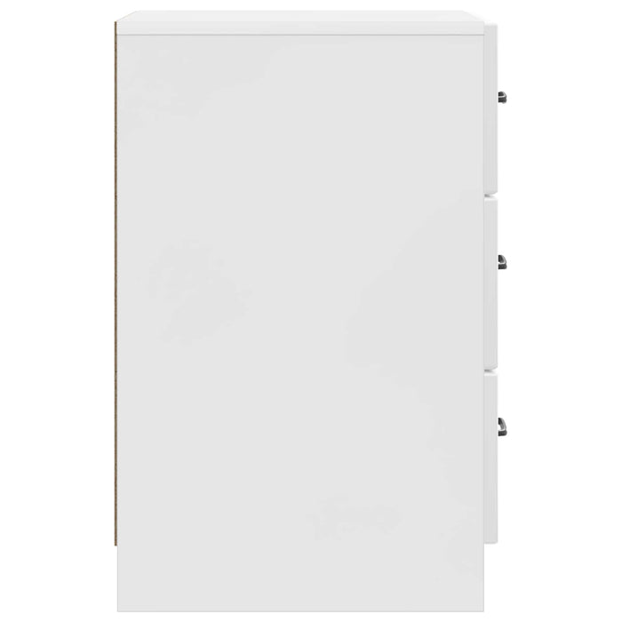 Dulap de noapte cu sertar Alb foarte lucios 43 x 41 x 63,5 cm - WALTI WALTI