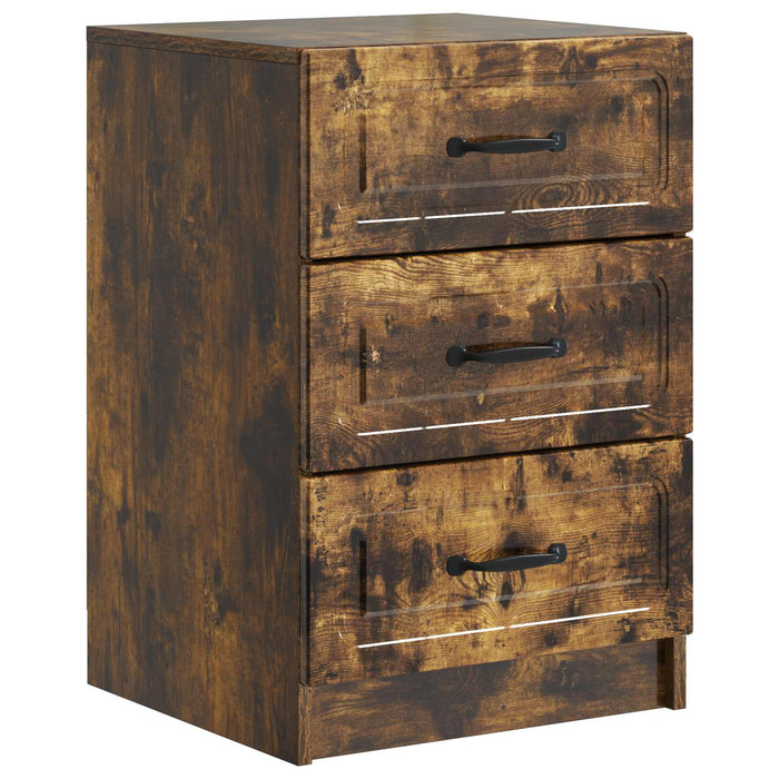 Dulap de noapte Stejar fumuriu 43 x 41 x 63,5 cm Lemn prelucrat - WALTI WALTI