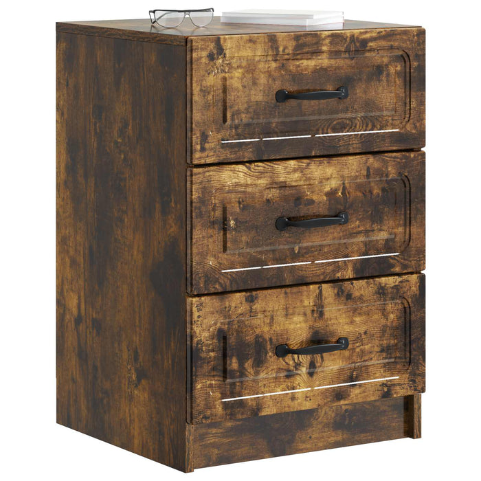 Dulap de noapte Stejar fumuriu 43 x 41 x 63,5 cm Lemn prelucrat - WALTI WALTI