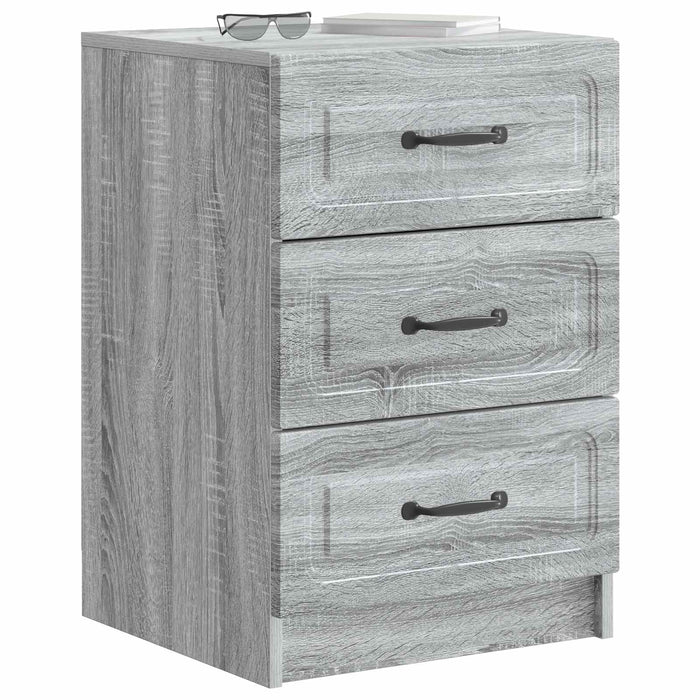Dulap de noapte Sonoma gri 43 x 41 x 63,5 cm Lemn prelucrat - WALTI WALTI